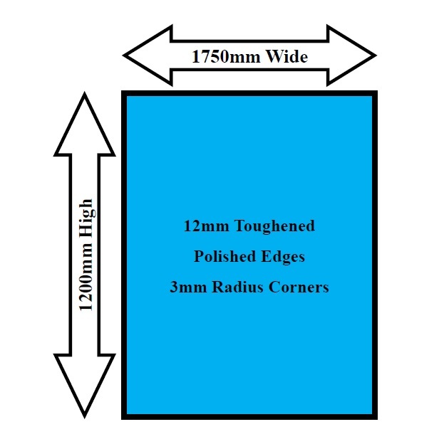 Glass Panel 1750 x 1200