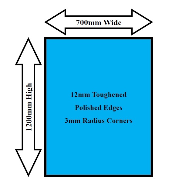 Glass Panel 700 x 1200