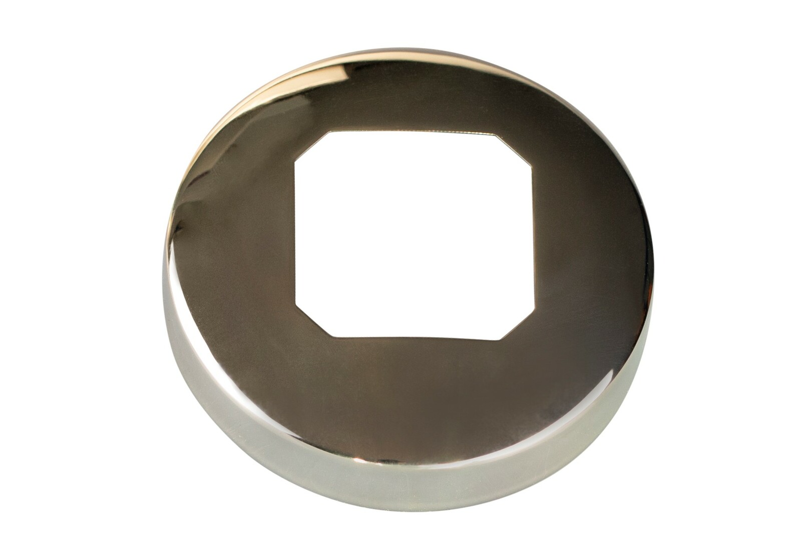 Spigot Cover Plate Square Mirror Fancy (Round)