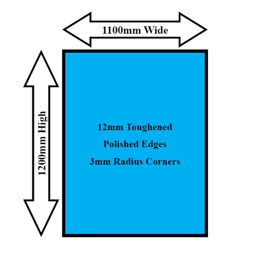 Glass Panel 1100 x 1200