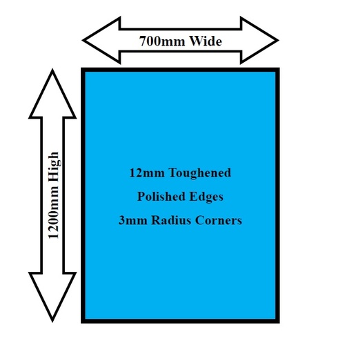 Glass Panel 700 x 1200